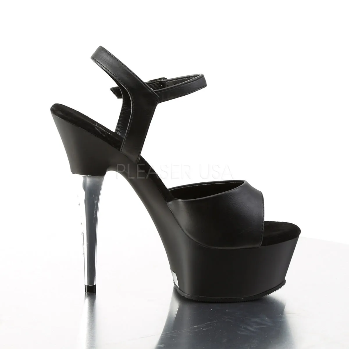 6 Inch Heel CAPTIVA-609 Black Pu