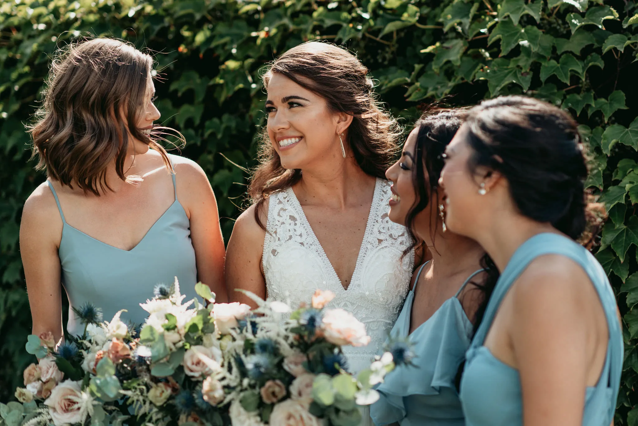 A-line Floor-length V-neck Sleeveless Long Chiffon Bridesmaid Dresses, BD0619