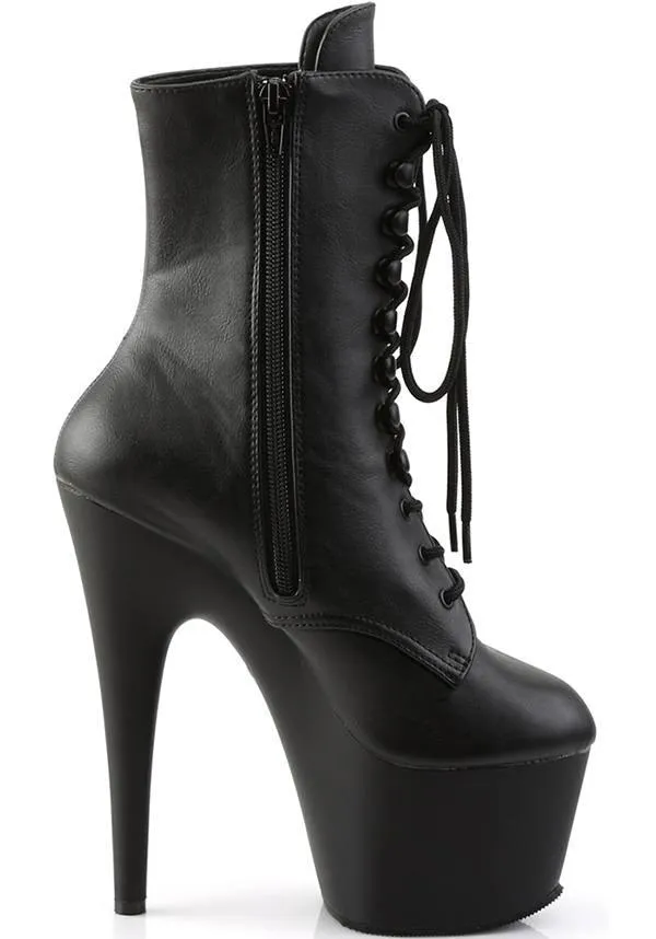 Adore-1020 [Black Faux Leather] | PLATFORM HEELS [PREORDER]