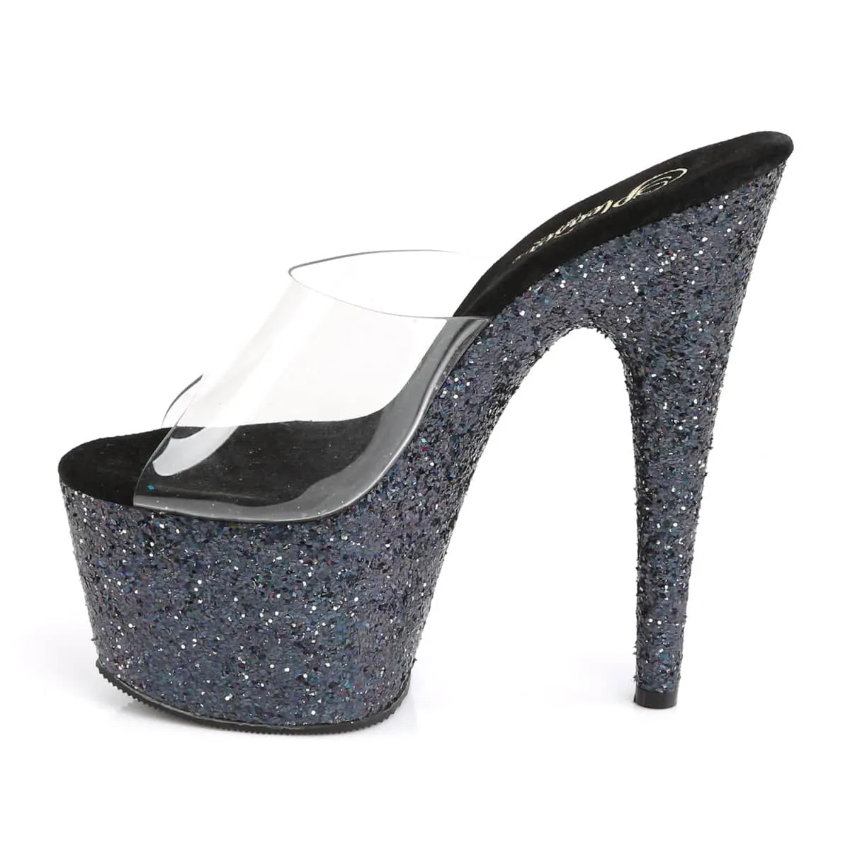 ADORE-701LG Glitter Platform Mules Open Toe