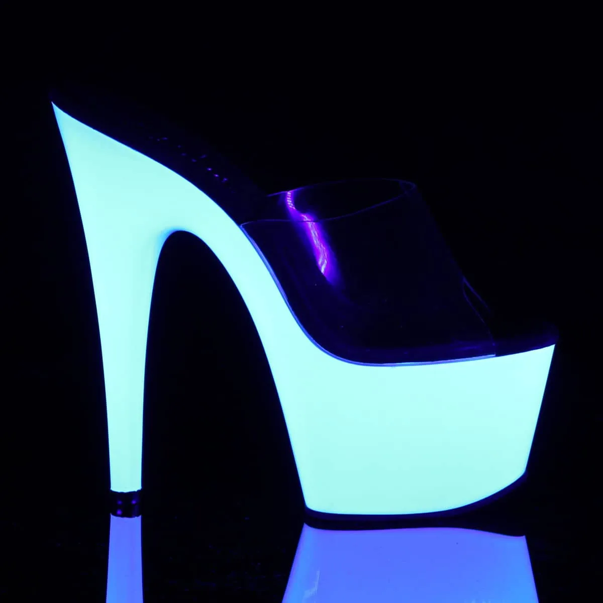 ADORE-701UV Clear & White Peep Toe High Heel