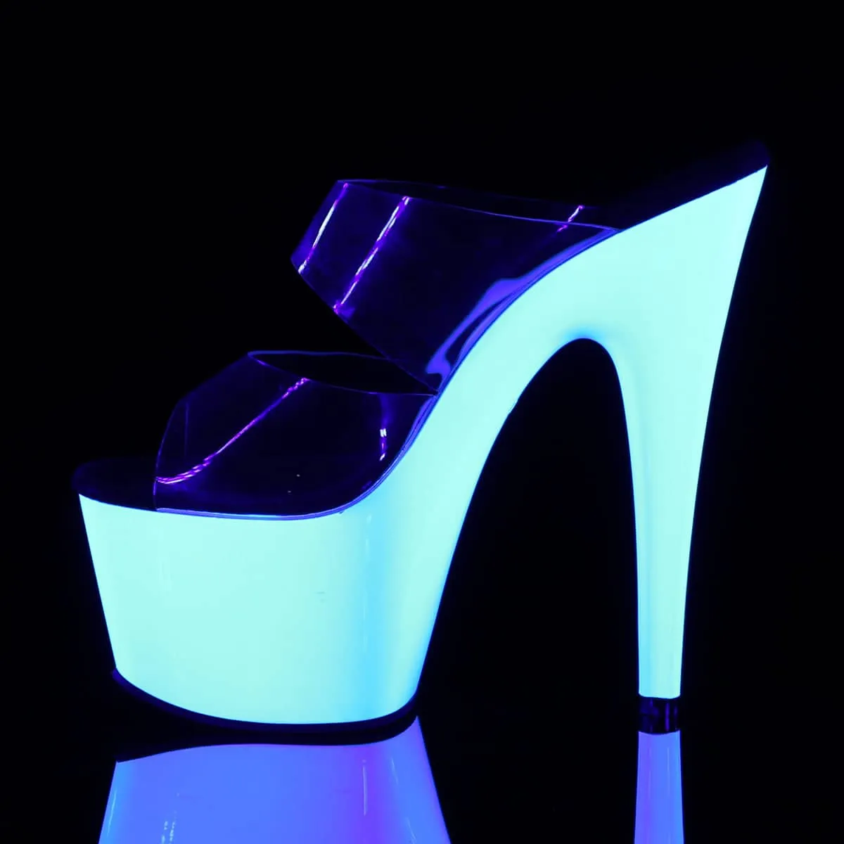 ADORE-702UV Clear & White Peep Toe High Heel