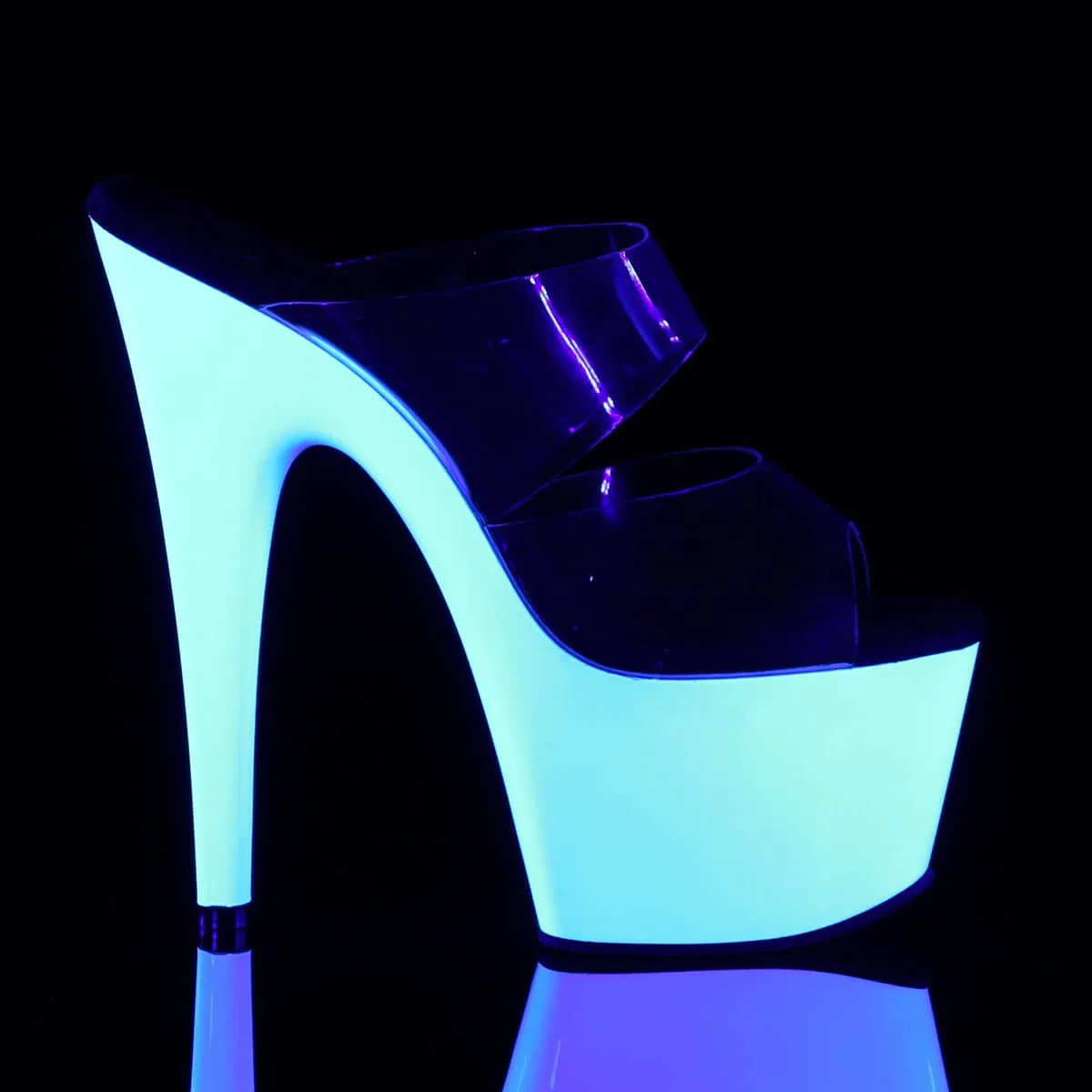 ADORE-702UV Clear & White Peep Toe High Heel