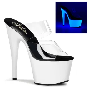 ADORE-702UV Clear & White Peep Toe High Heel