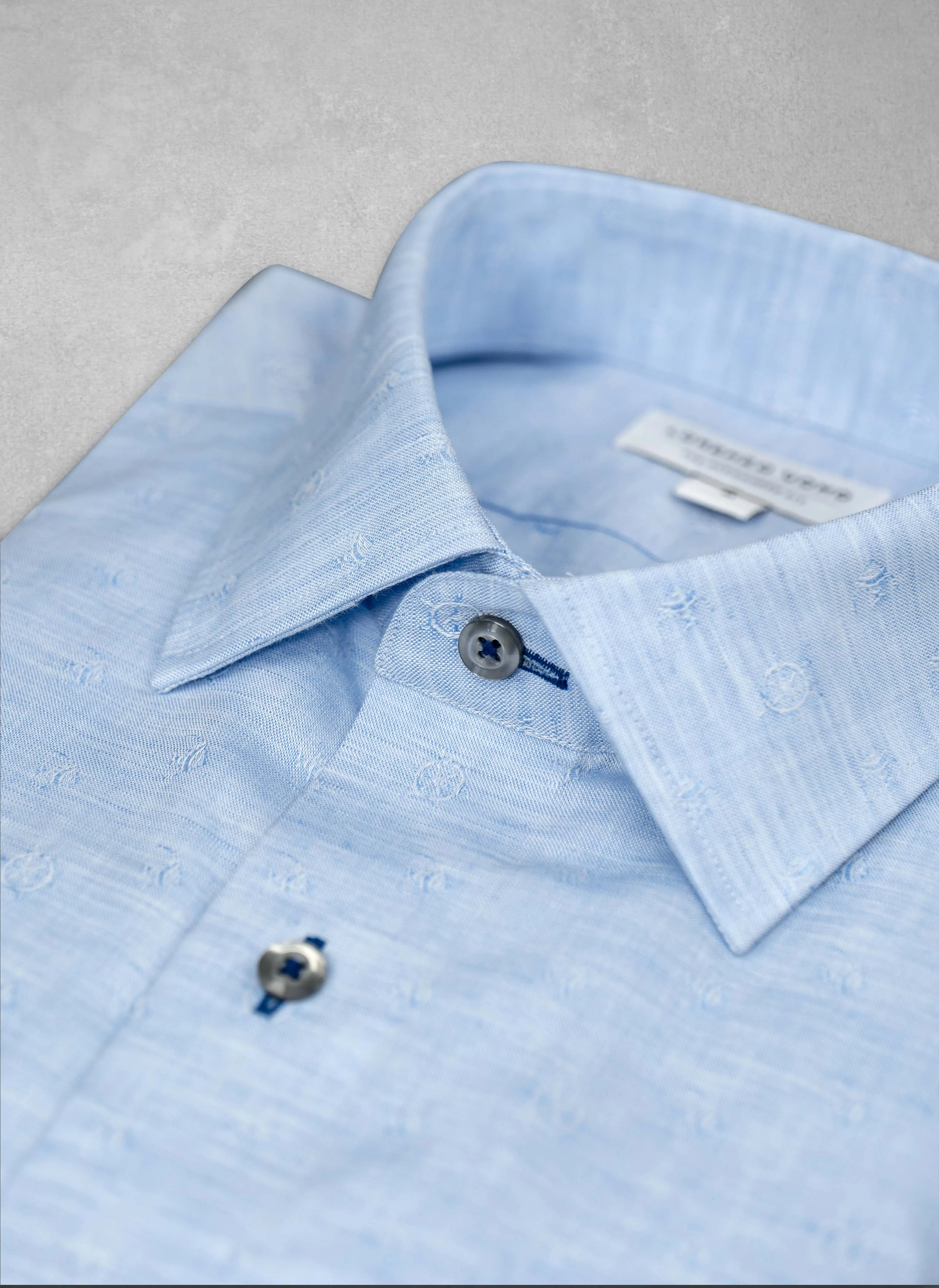 Alexander in "Mediterraneo" Jacquard Linen Shirt