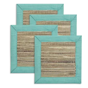 Aqua Waterlily Coaster, set of 4