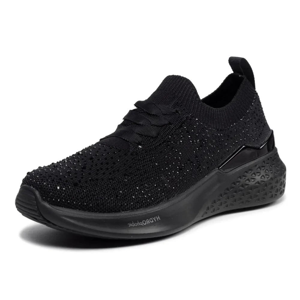 Ara Monticello Black Woven Stretch Sneaker (Women's)