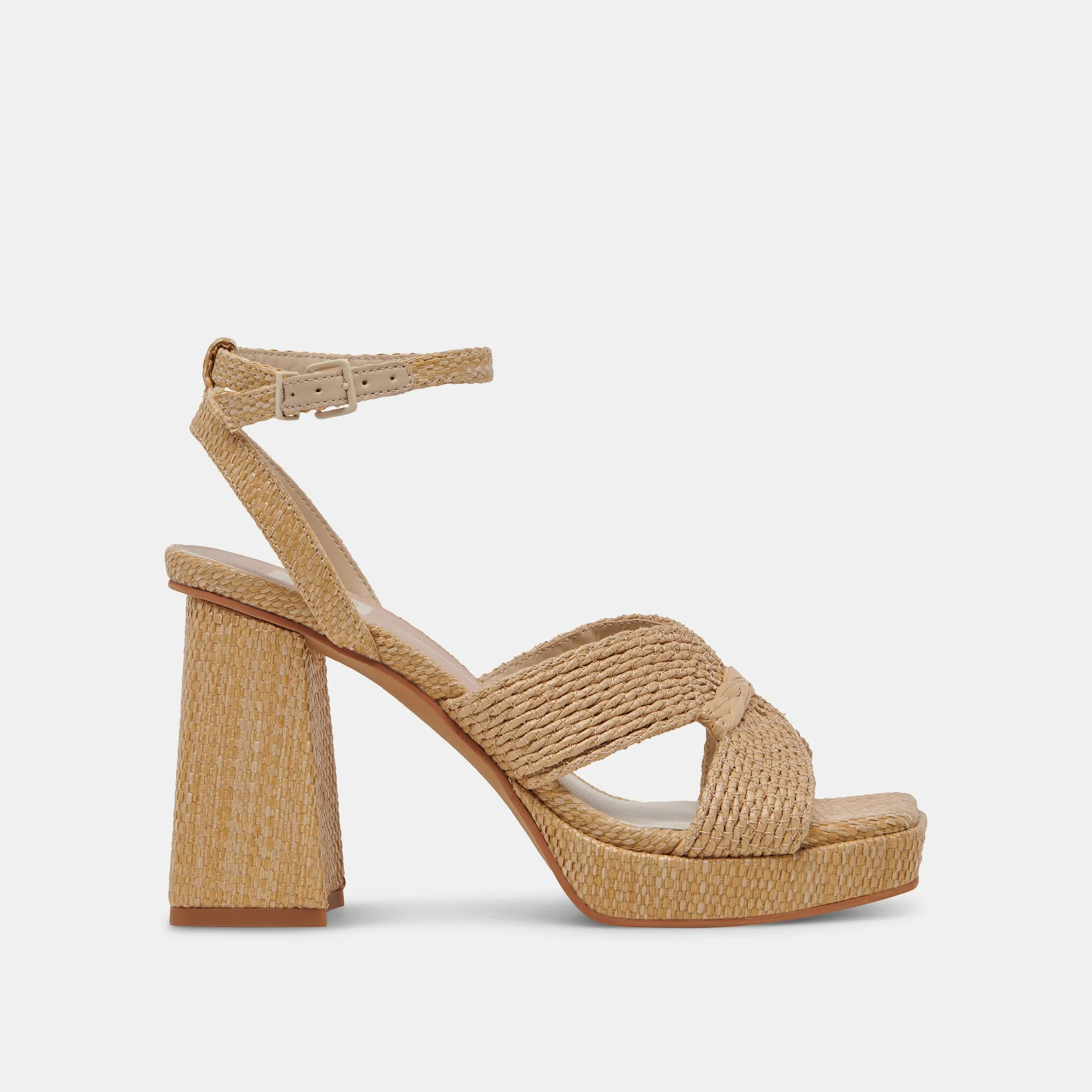 ARIES HEELS LT NATURAL RAFFIA