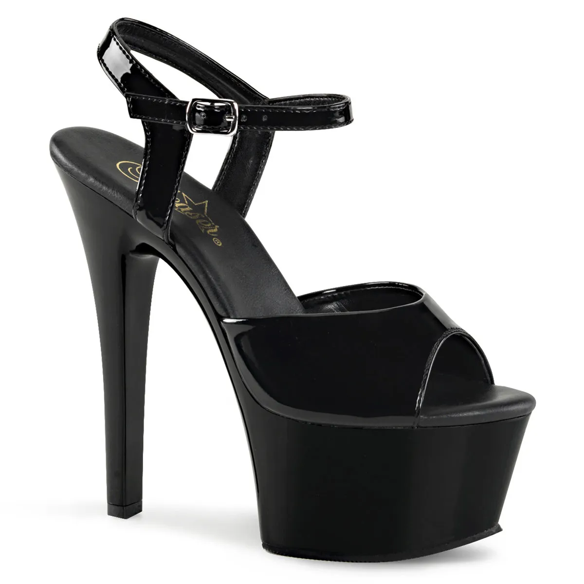 ASPIRE-609 Black Patent Platform Comfortable Pole Dancing Shoe