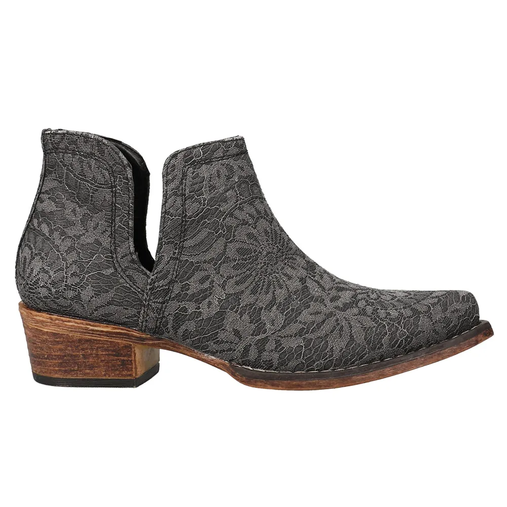 Ava Lace Snip Toe Cowboy Booties