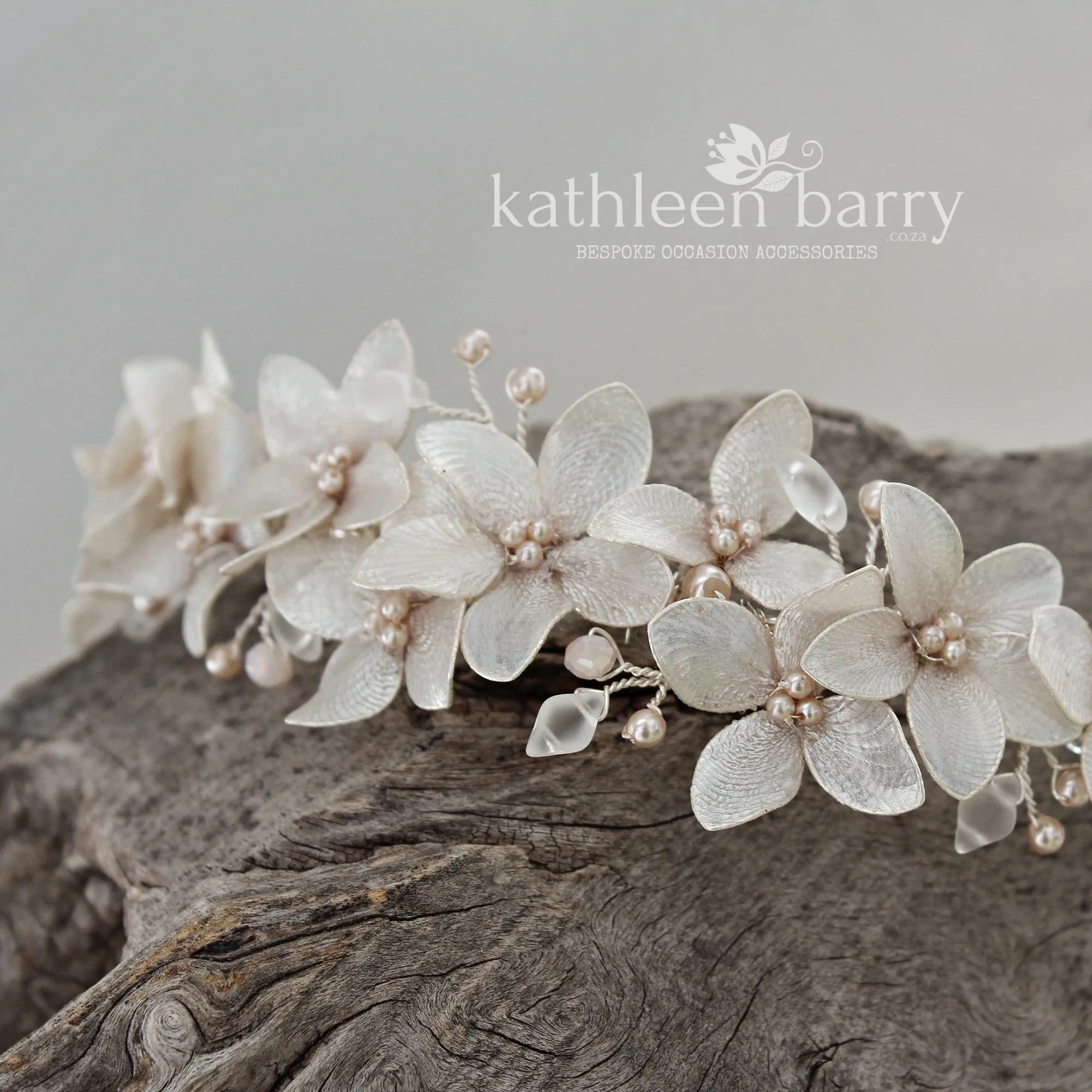 Beccy dainty floral hairband style mini tiara - custom colors to order