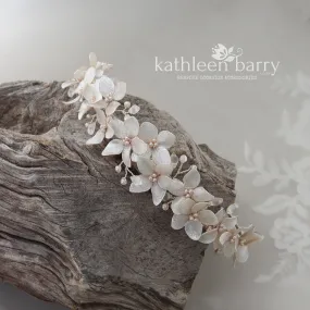 Beccy dainty floral hairband style mini tiara - custom colors to order