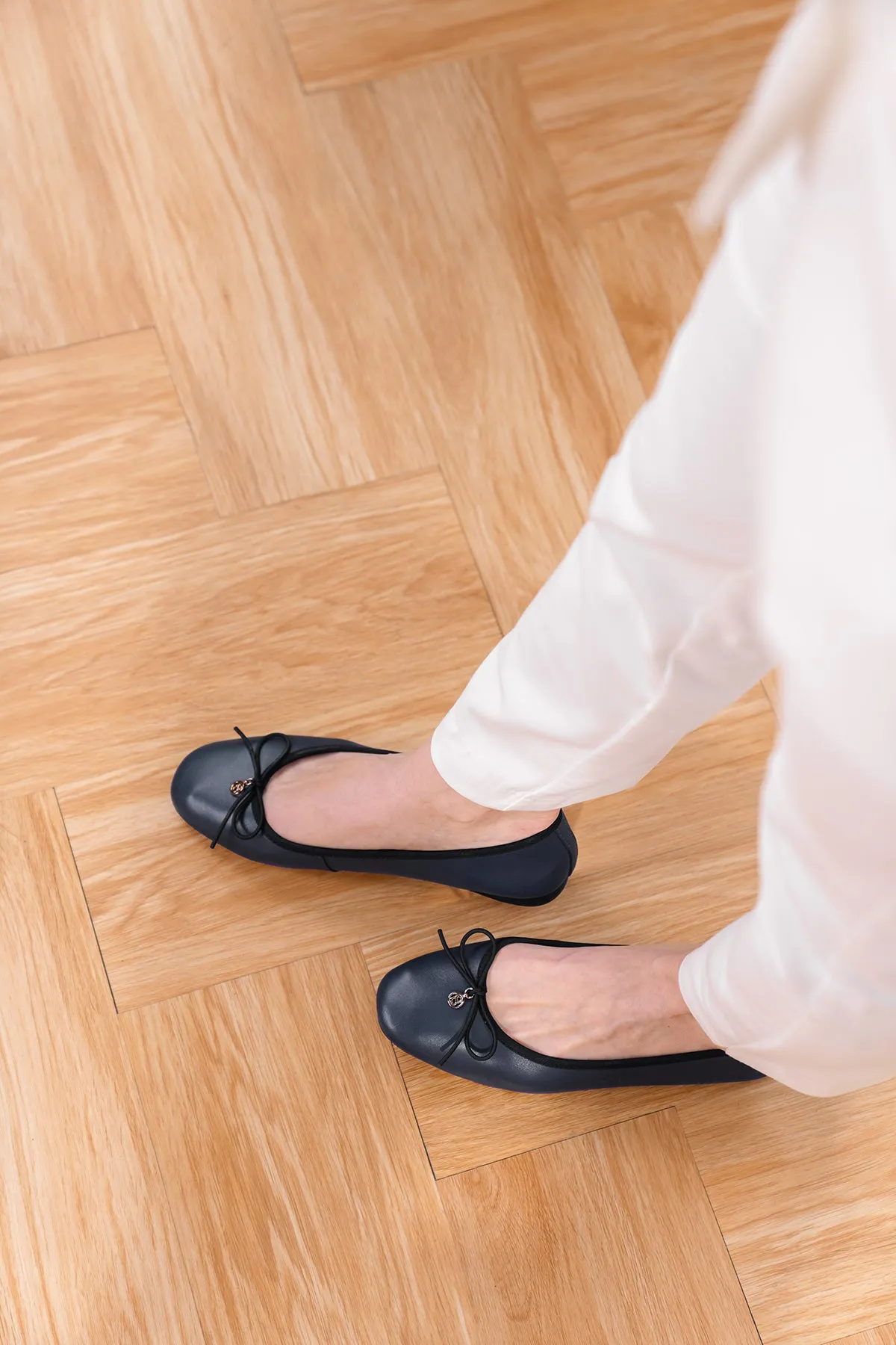 Belle Ballerina Shoes - Navy