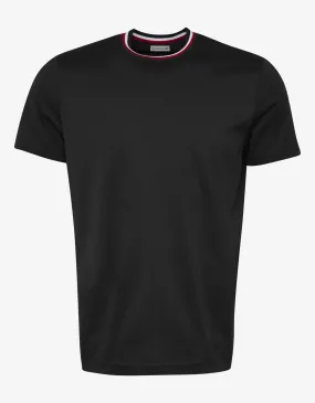 Black Tricolour Collar T-Shirt