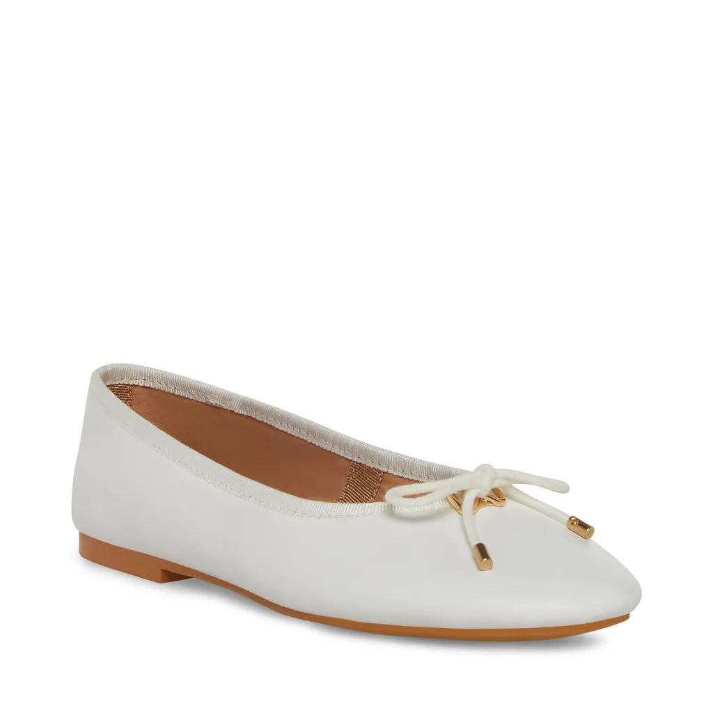 Blossoms Ballerina WHITE LEATHER