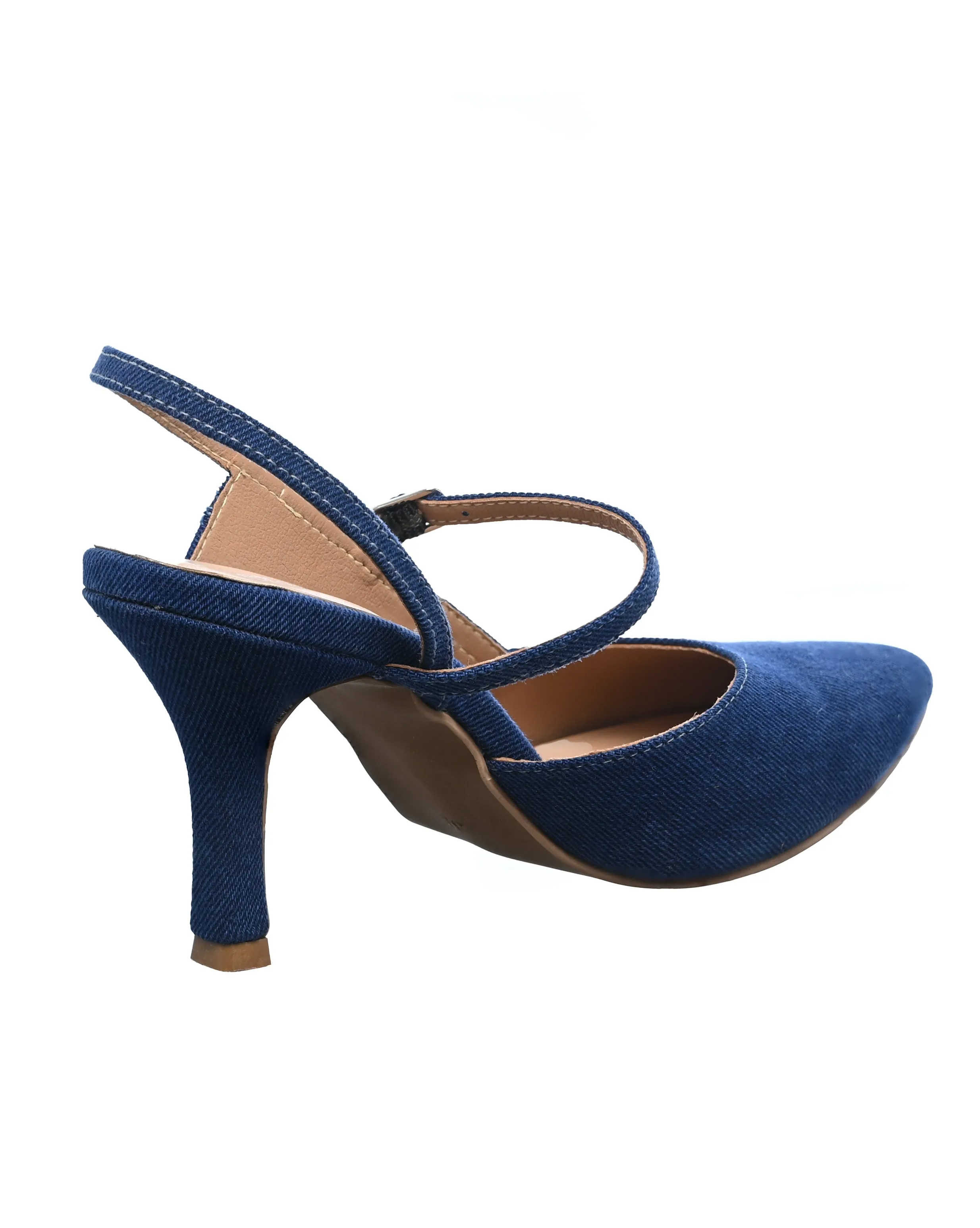 Blue Slingback Stiletto Heels for Women