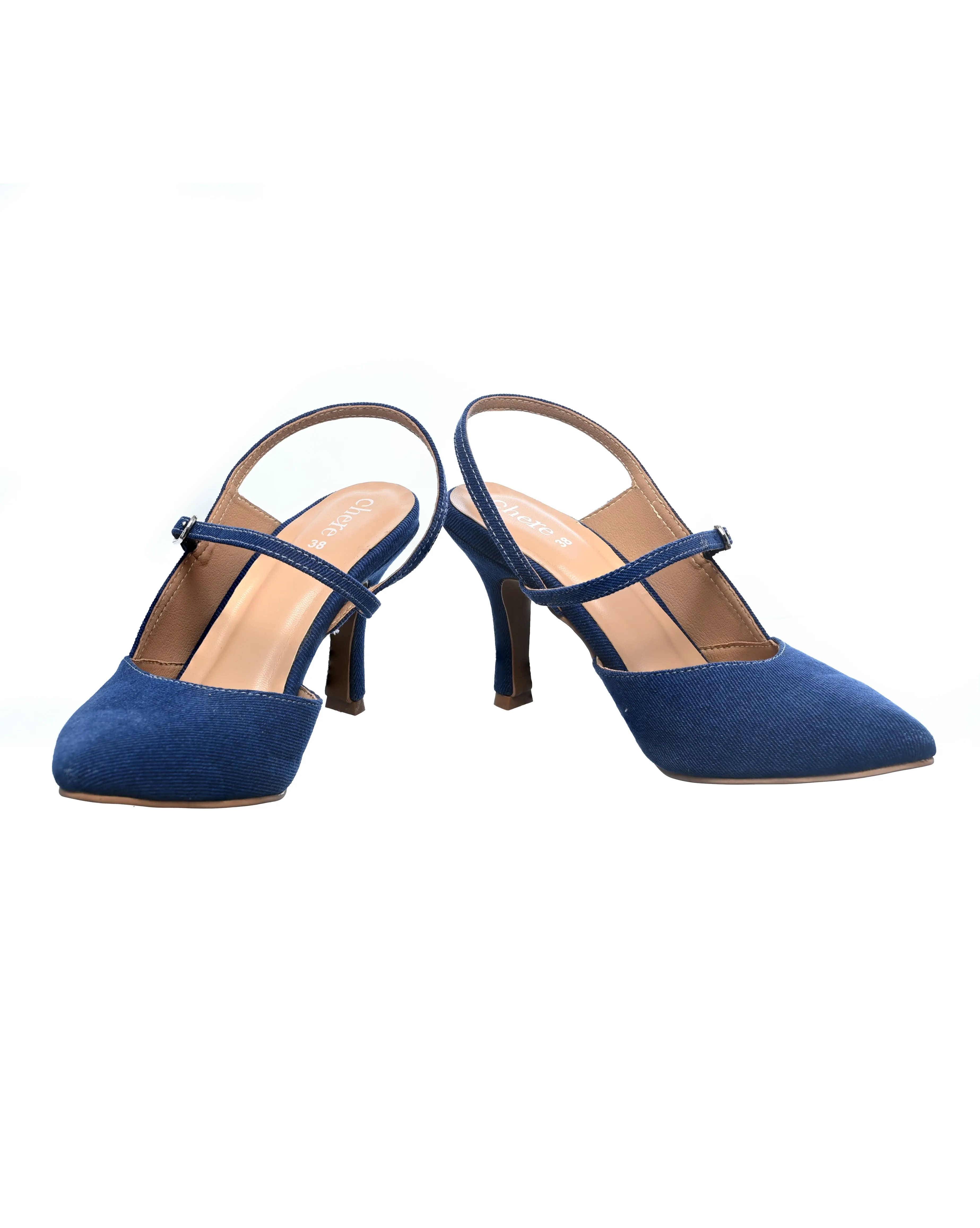 Blue Slingback Stiletto Heels for Women