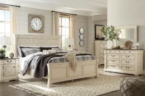 Bolanburg King Panel Bed, Dresser, Mirror and Nightstand