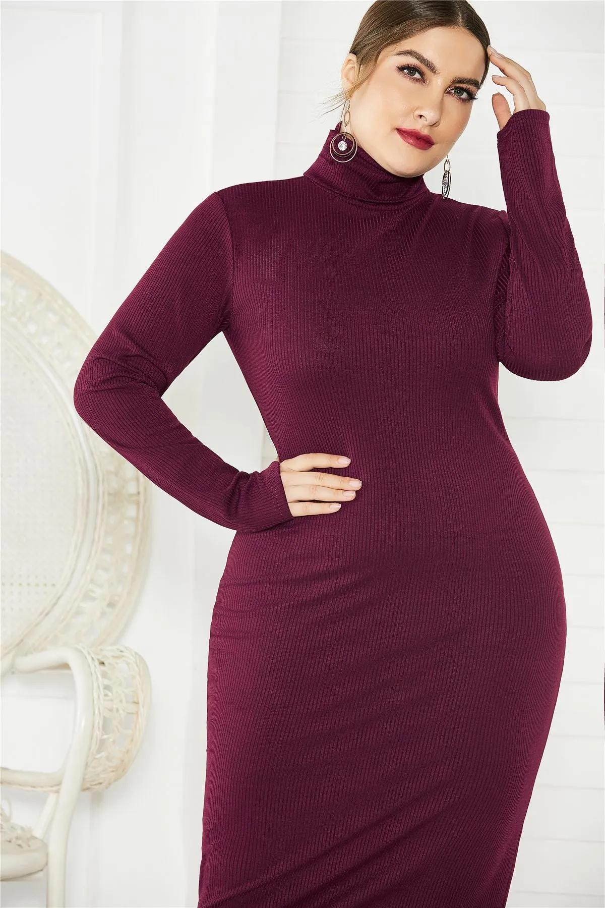 Bottomed Knitted Wholesale Plus Size Dresses For St. Patrick'S Day