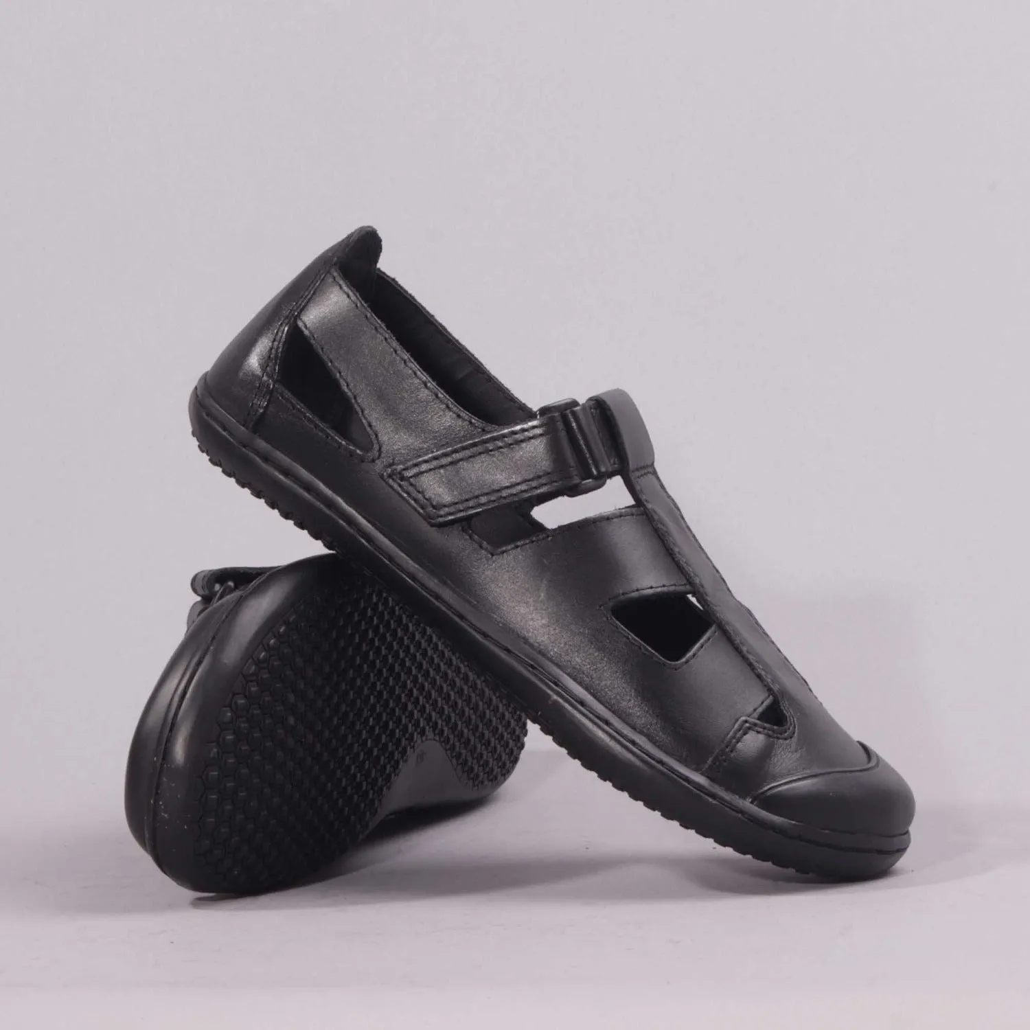 Boys School Sandal in Black Sizes 34 - 38 - 7817