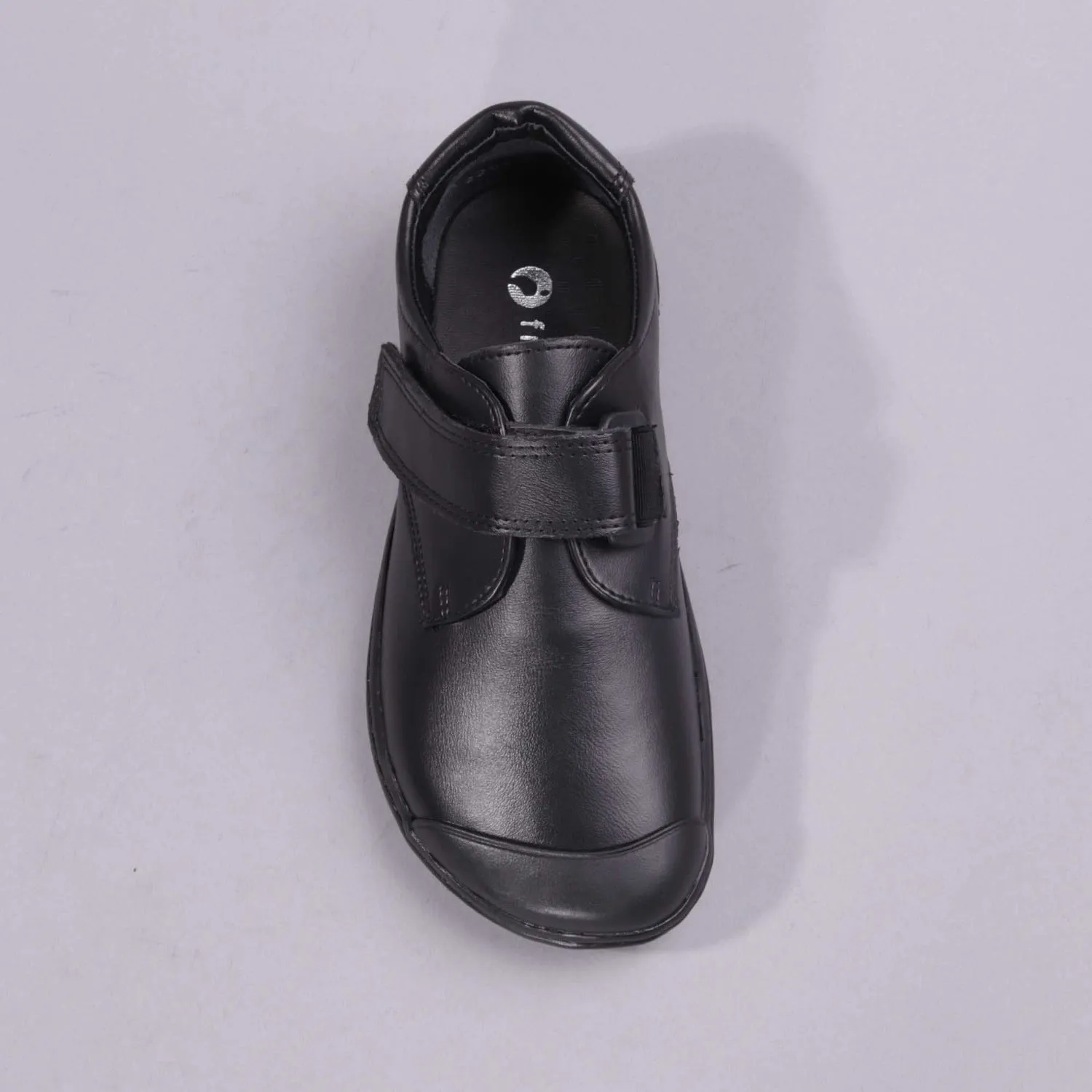 Boys Velcro School Shoe in Black Sizes 34-38 - 7814