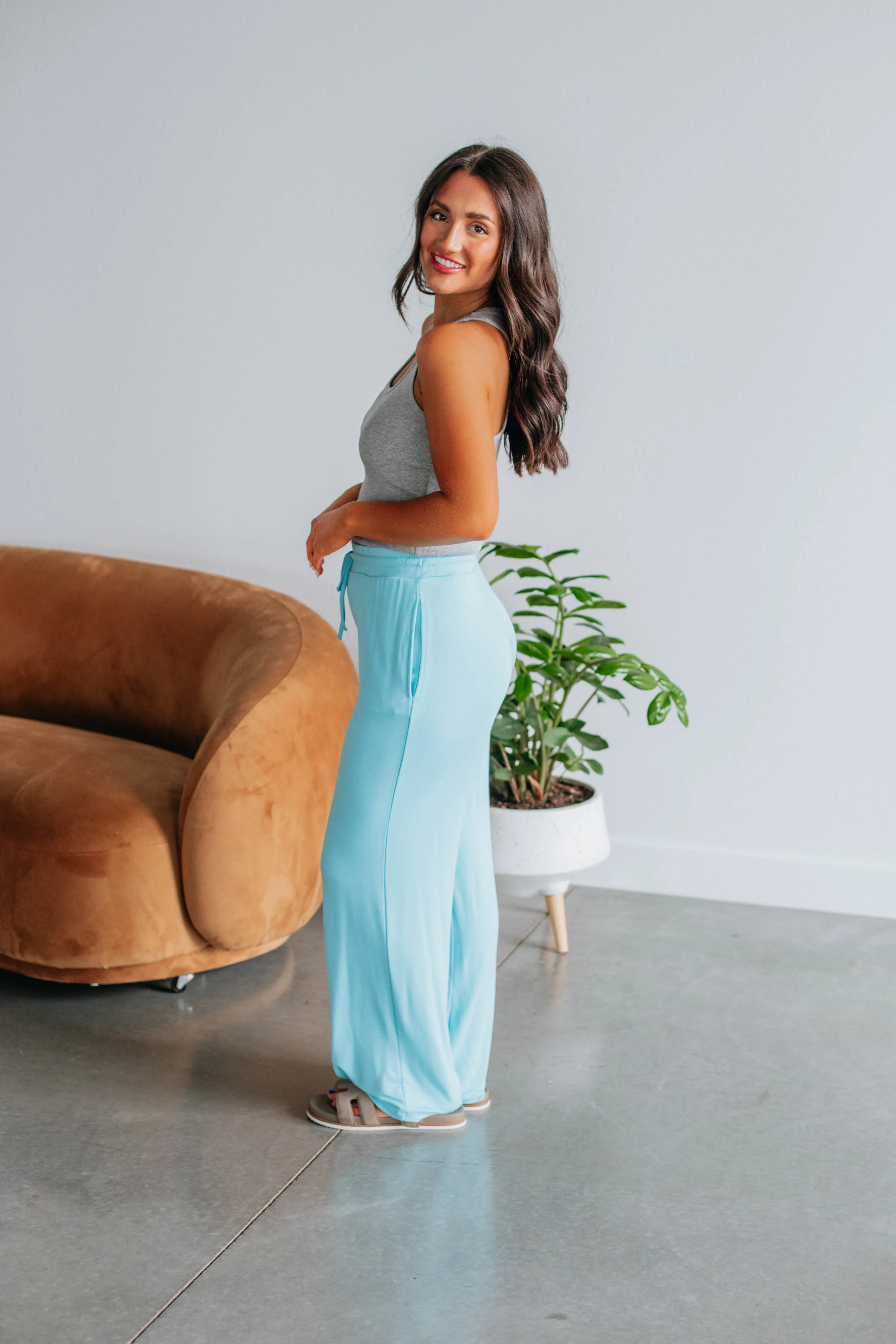 Bradi Lounge Pants - Sky Blue