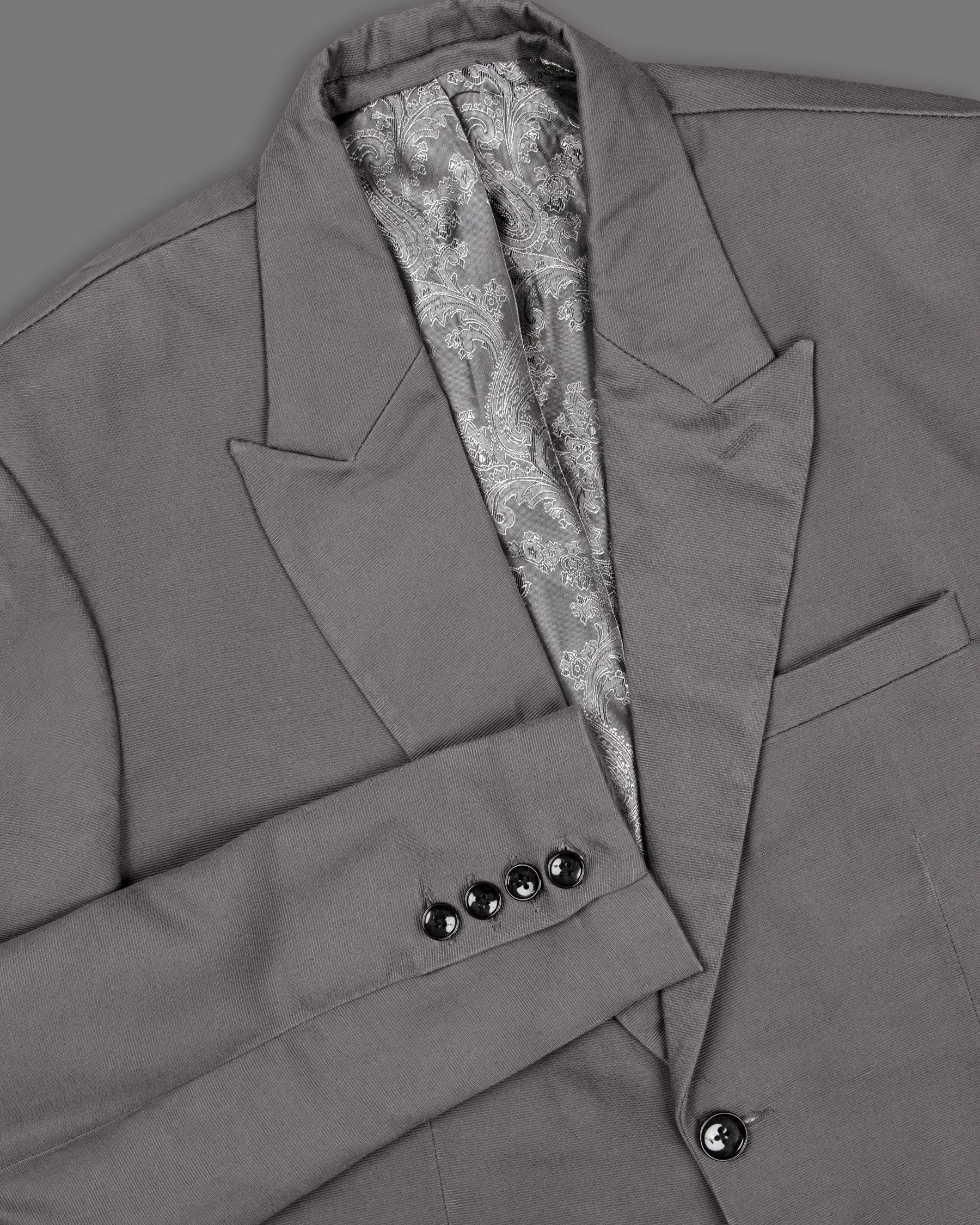 Bright Grey Premium Cotton Blazer