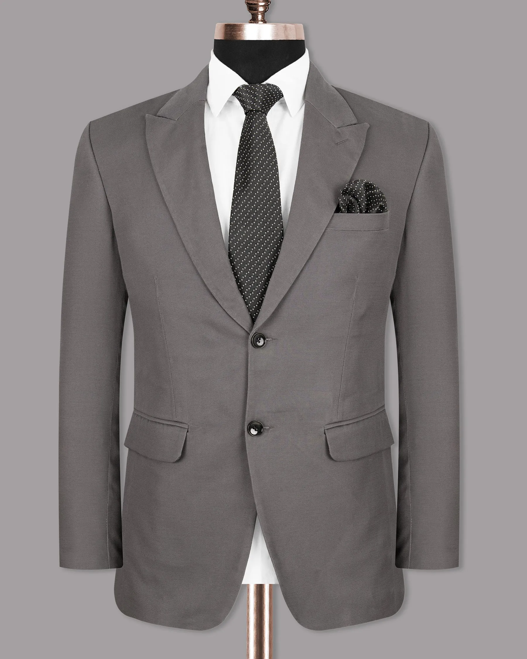 Bright Grey Premium Cotton Blazer