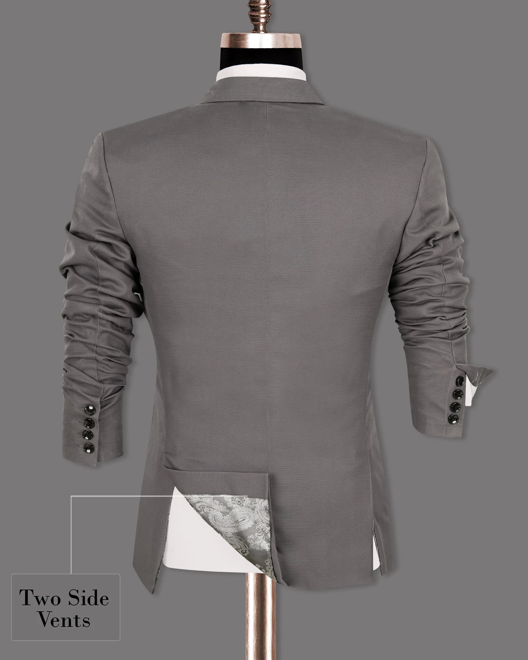 Bright Grey Premium Cotton Blazer