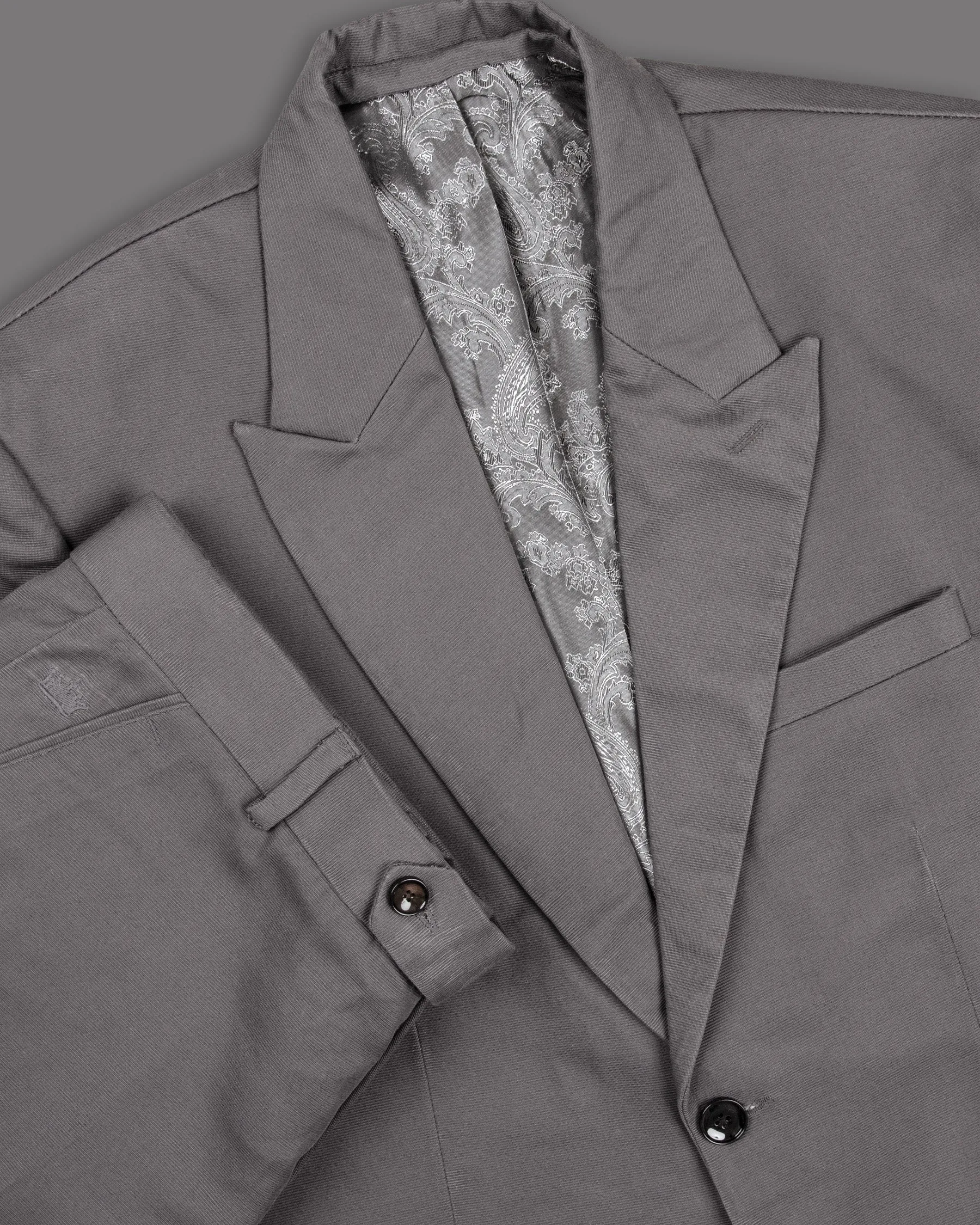 Bright Grey Premium Cotton Suit