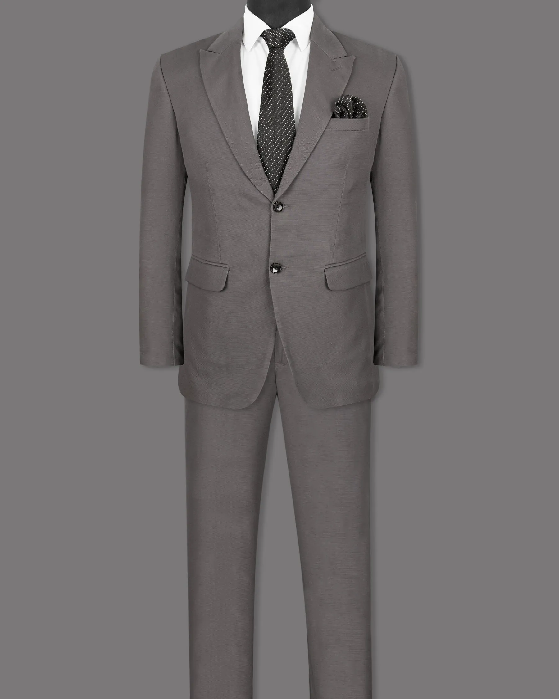 Bright Grey Premium Cotton Suit