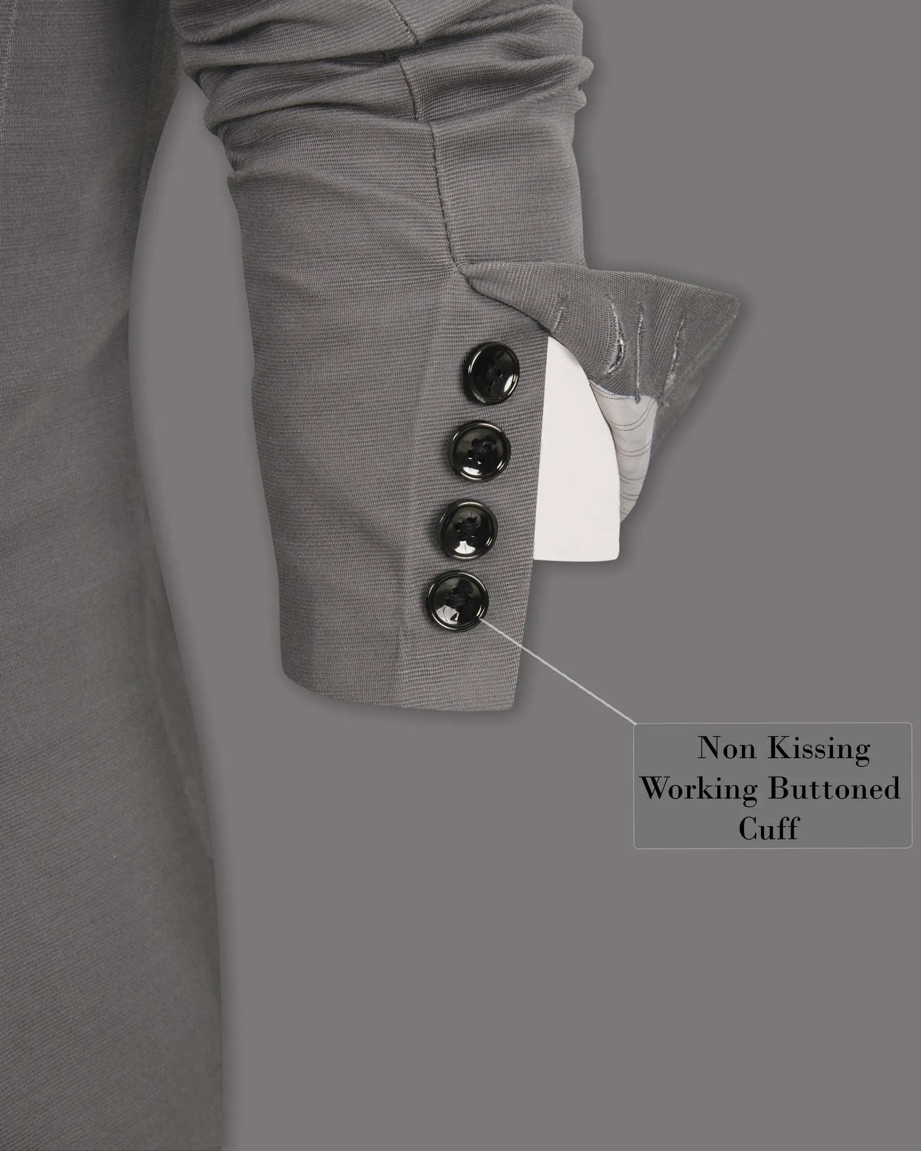 Bright Grey Premium Cotton Suit