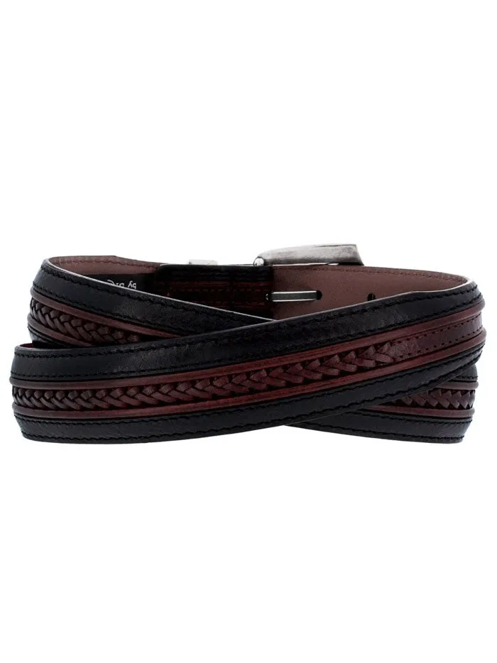 Brighton 12200 Mens Pinon Hills Inlay Lace Belt Black Brown