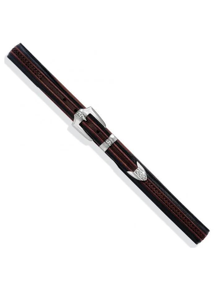 Brighton 12200 Mens Pinon Hills Inlay Lace Belt Black Brown