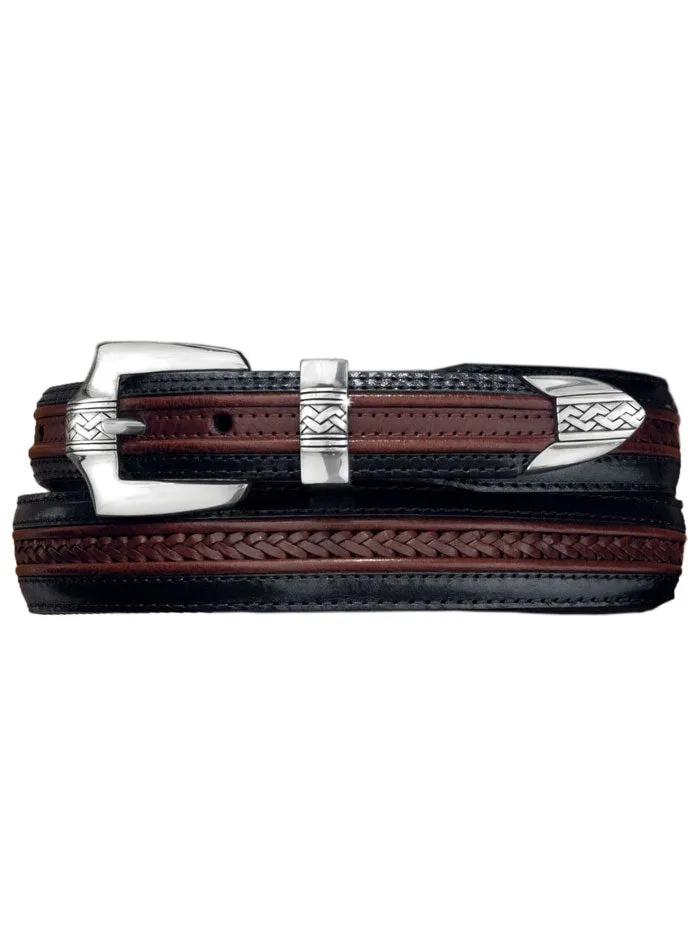 Brighton 12200 Mens Pinon Hills Inlay Lace Belt Black Brown