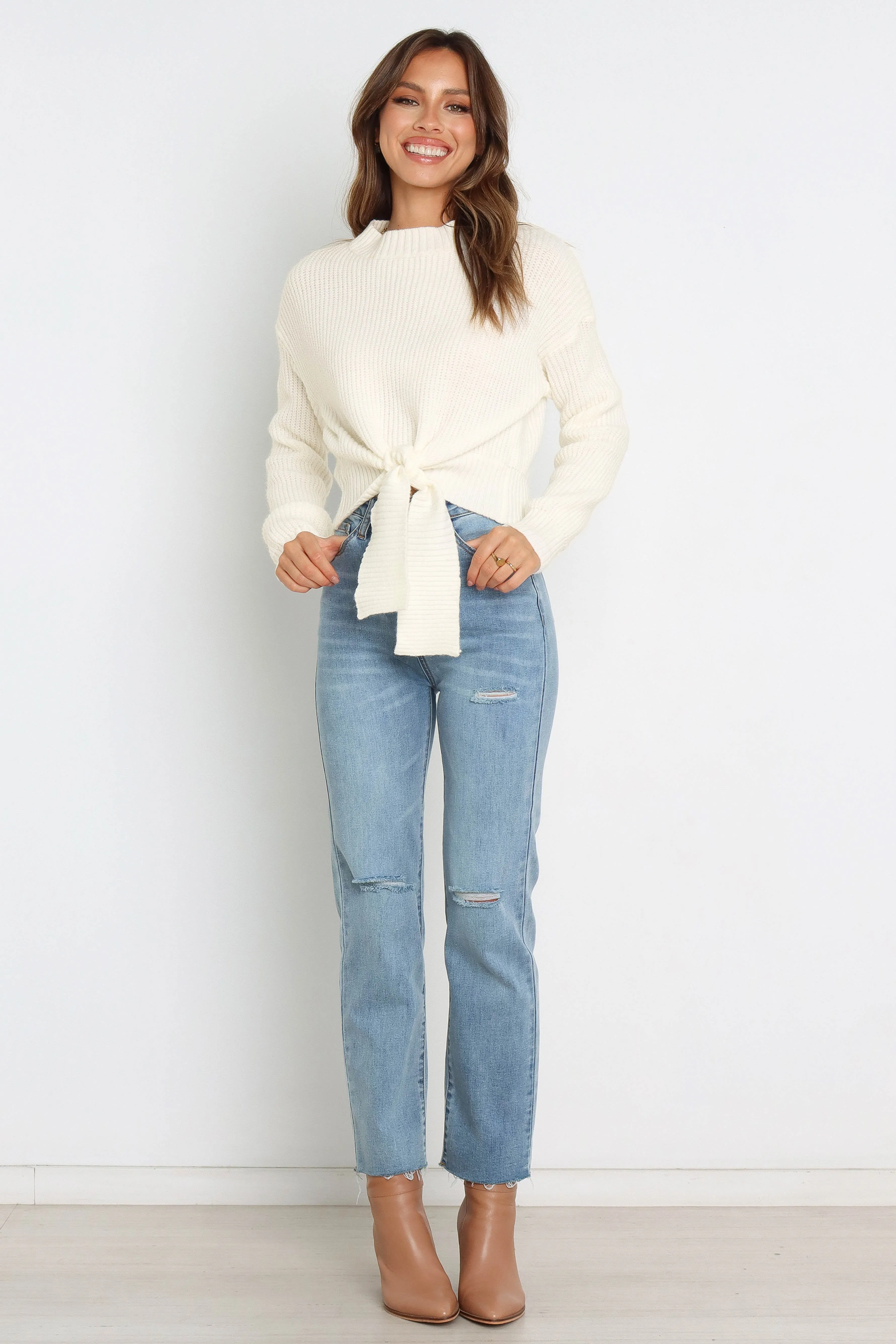 Captivate Knit Sweater - Cream