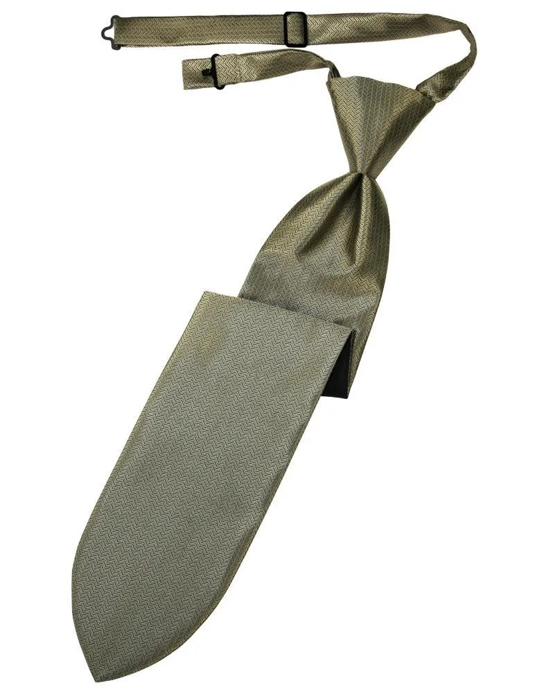 Champagne Herringbone Necktie