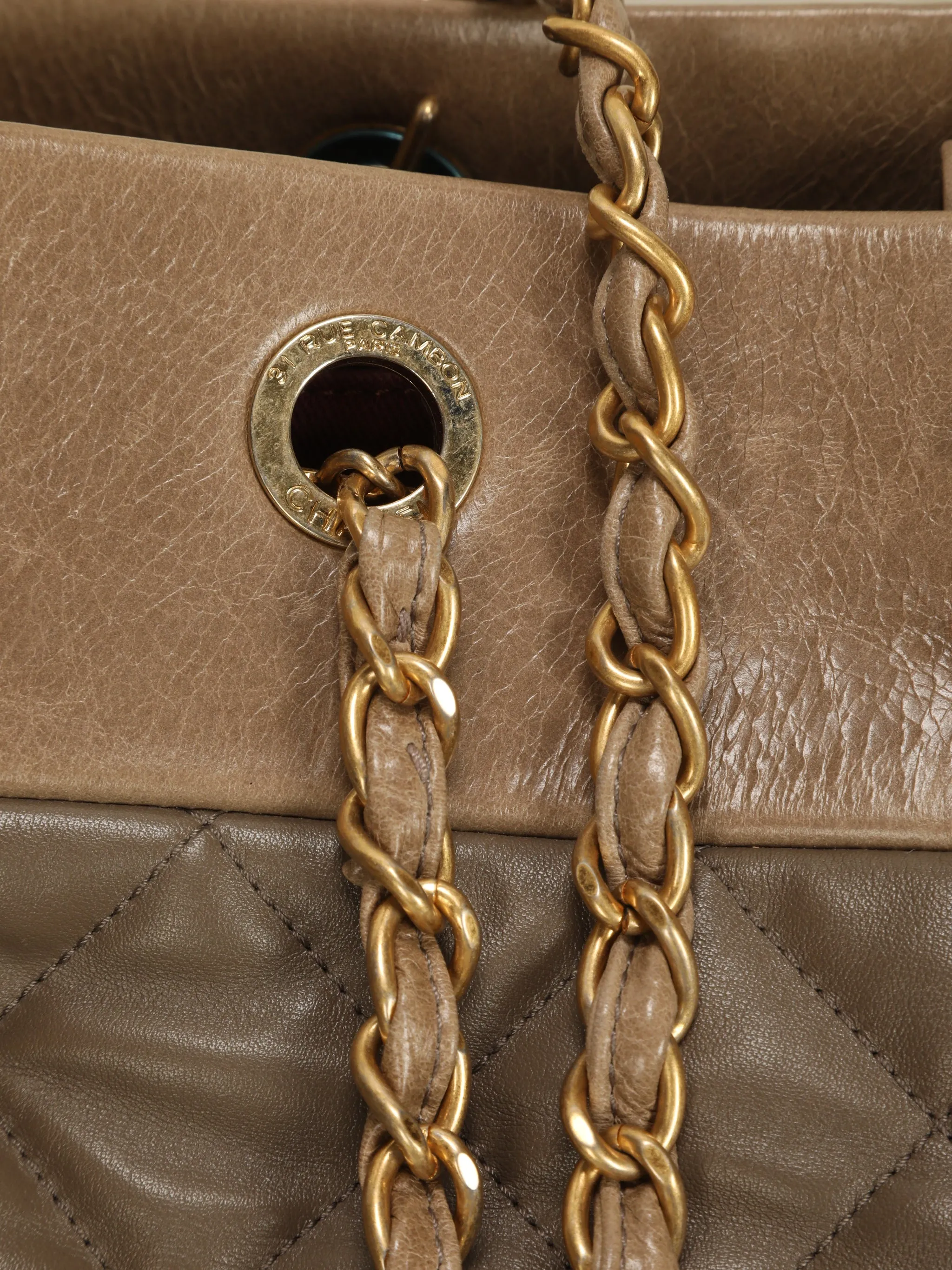 Chanel Calfskin Chain Tote