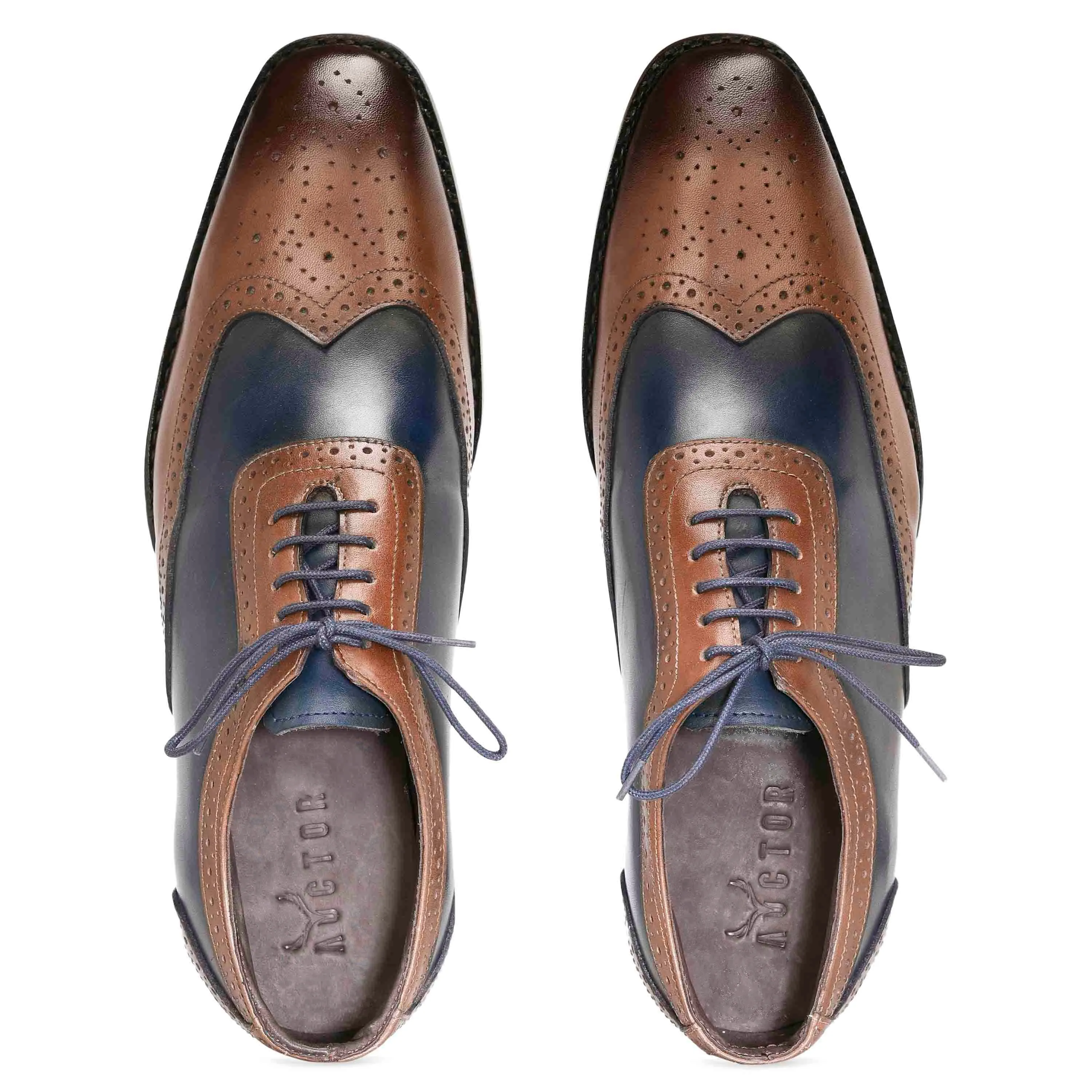 Cherokee Brogues Goodyear Brown & Blue