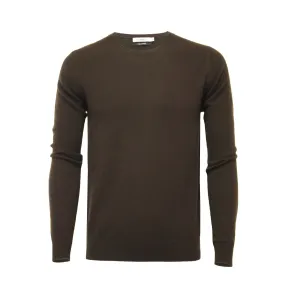 Chocolate Cashmere Crew Neck Sweater