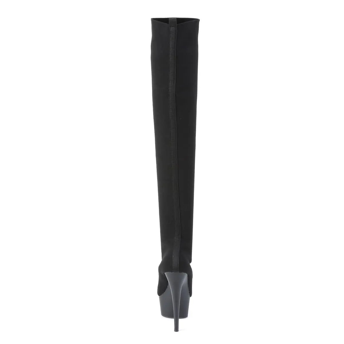 DELIGHT-3002-1 Black Thigh High Boots