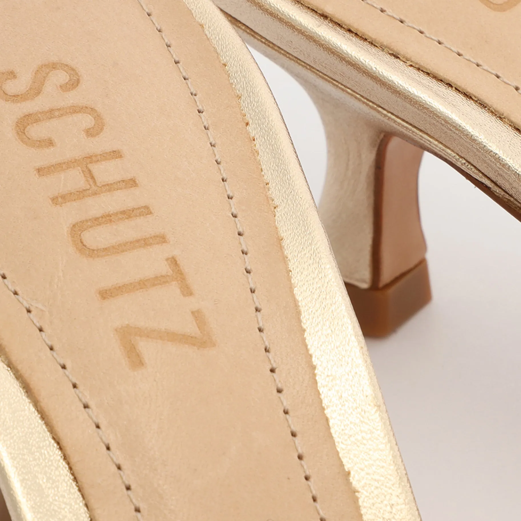 Dethalia Metallic Leather Sandal