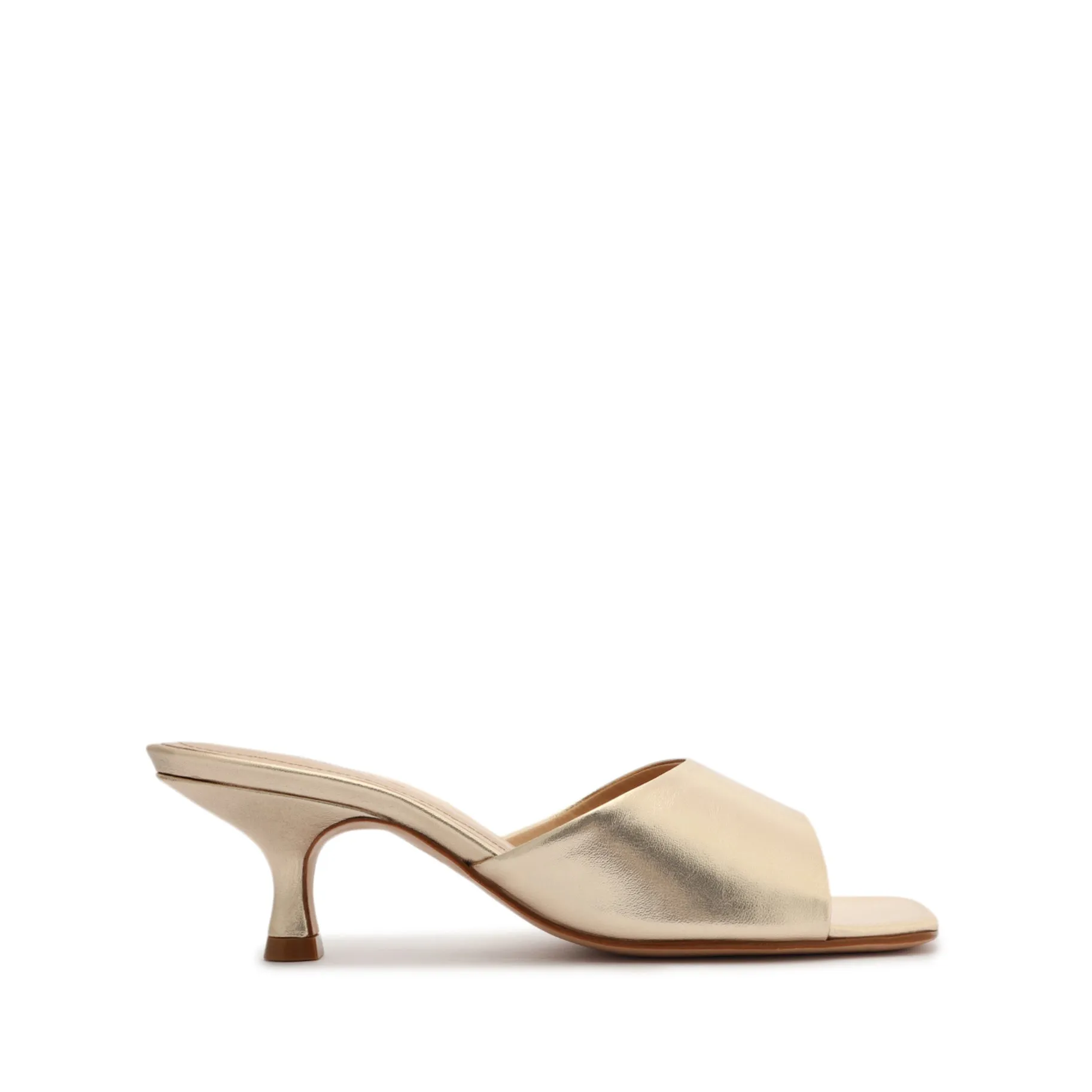 Dethalia Metallic Leather Sandal