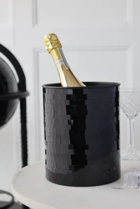 Disco Ball Wine Cooler In Black