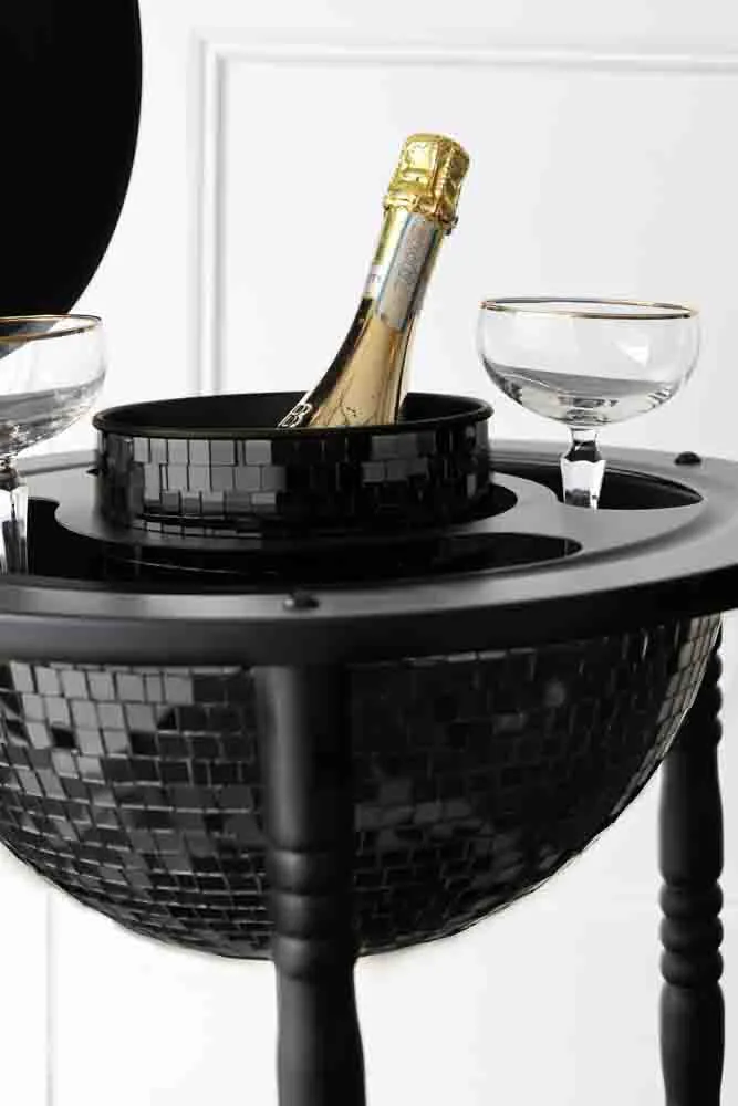 Disco Ball Wine Cooler In Black