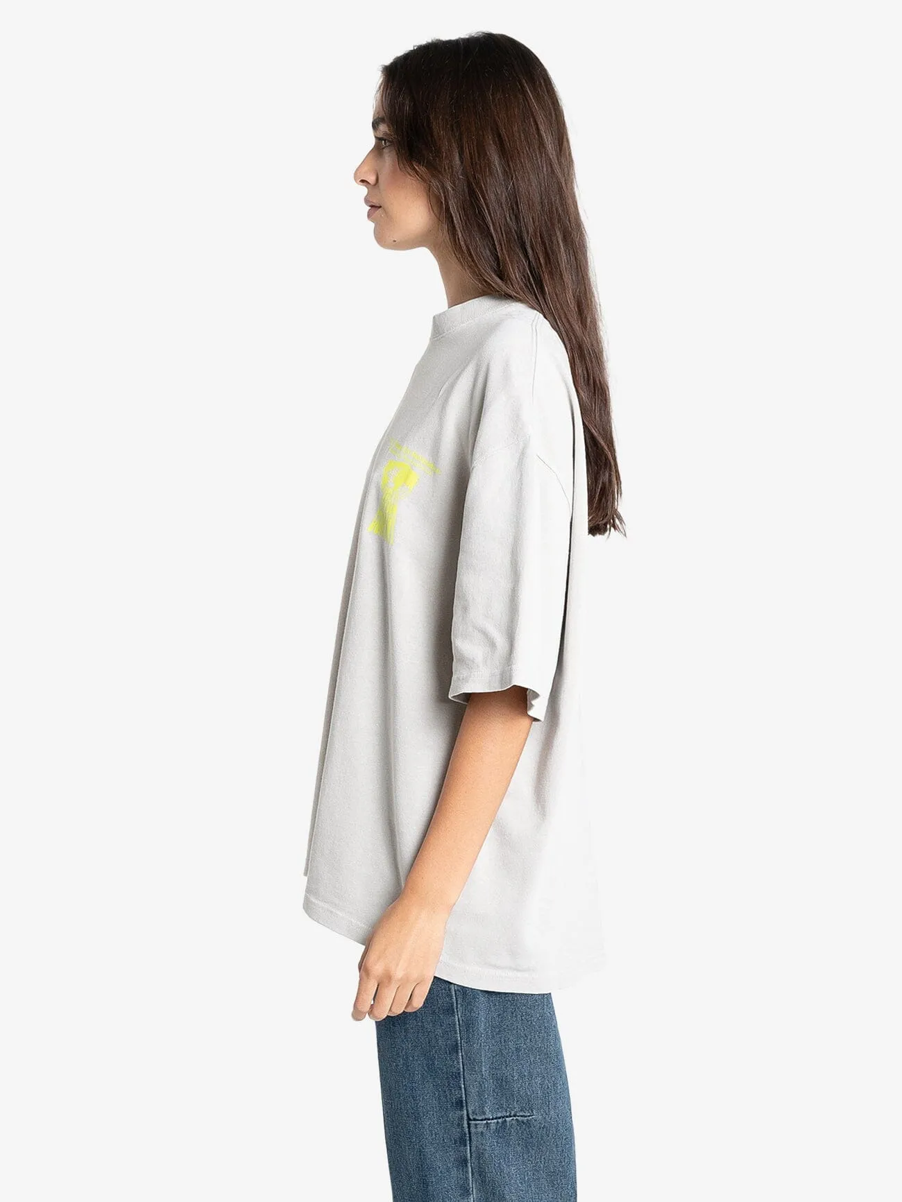 Earths Services Oversized Tee - Oyster Grey