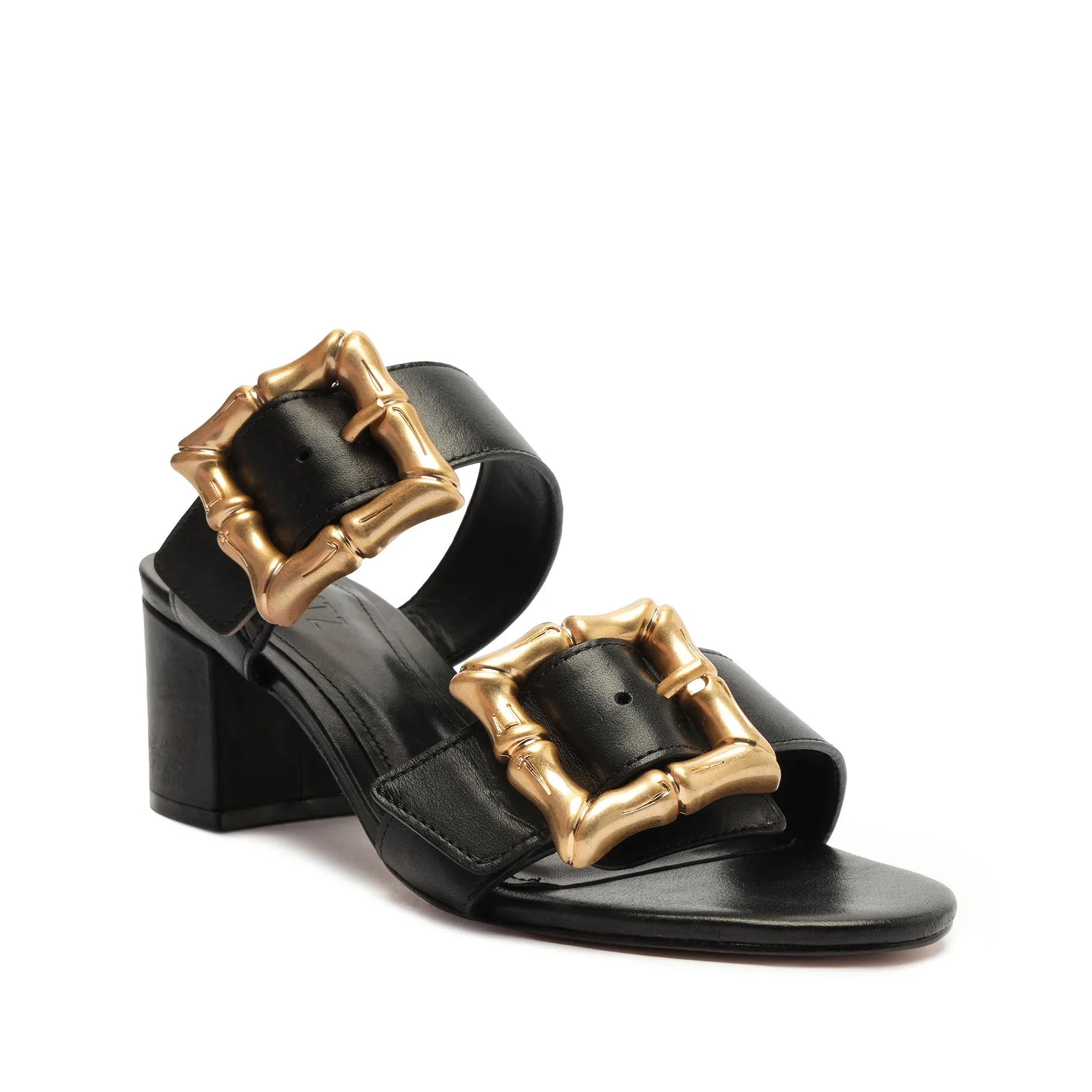 Enola Mid Block Leather Sandal