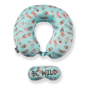 Eye Mask Memory Foam Travel Neck Pillow - BE WILD