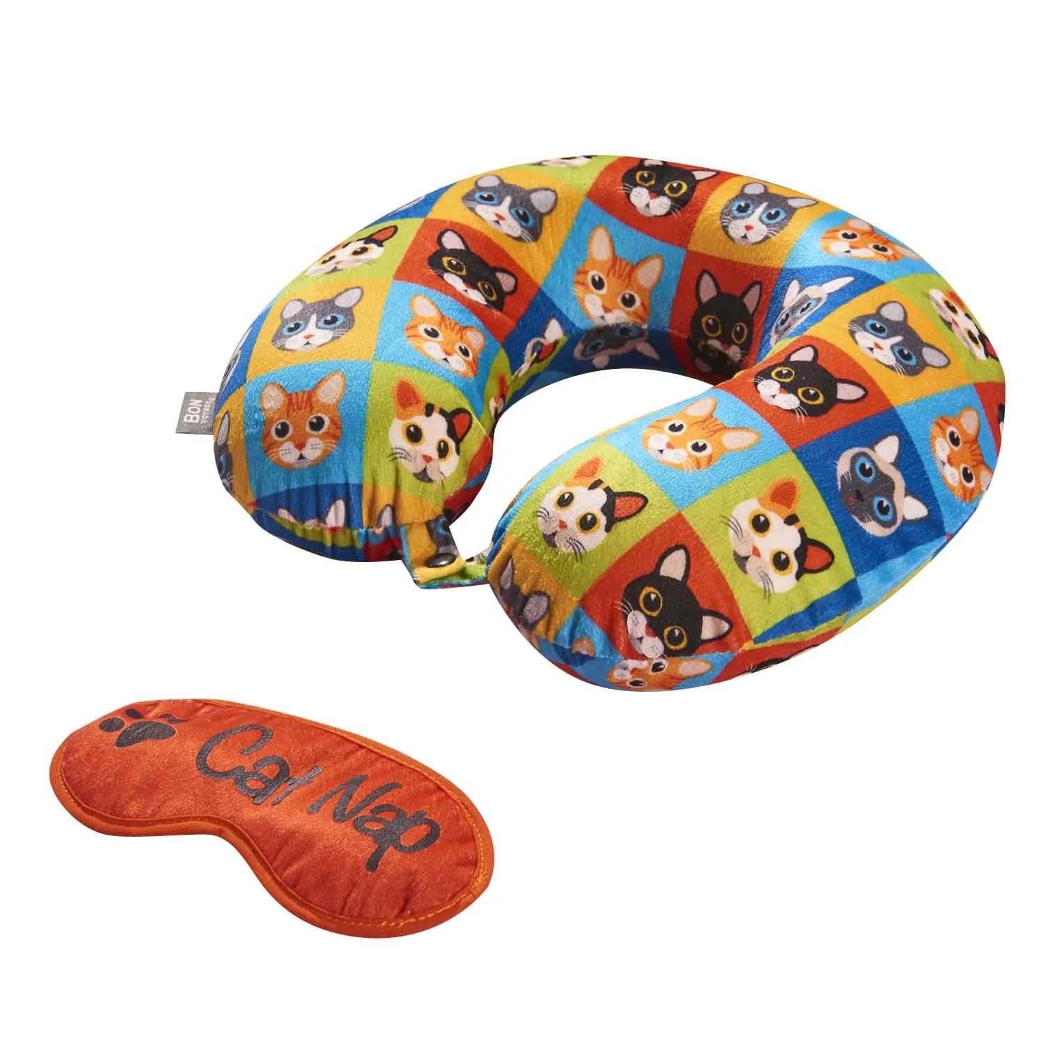 Eye Mask Memory Foam Travel Neck Pillow - Cat Nap