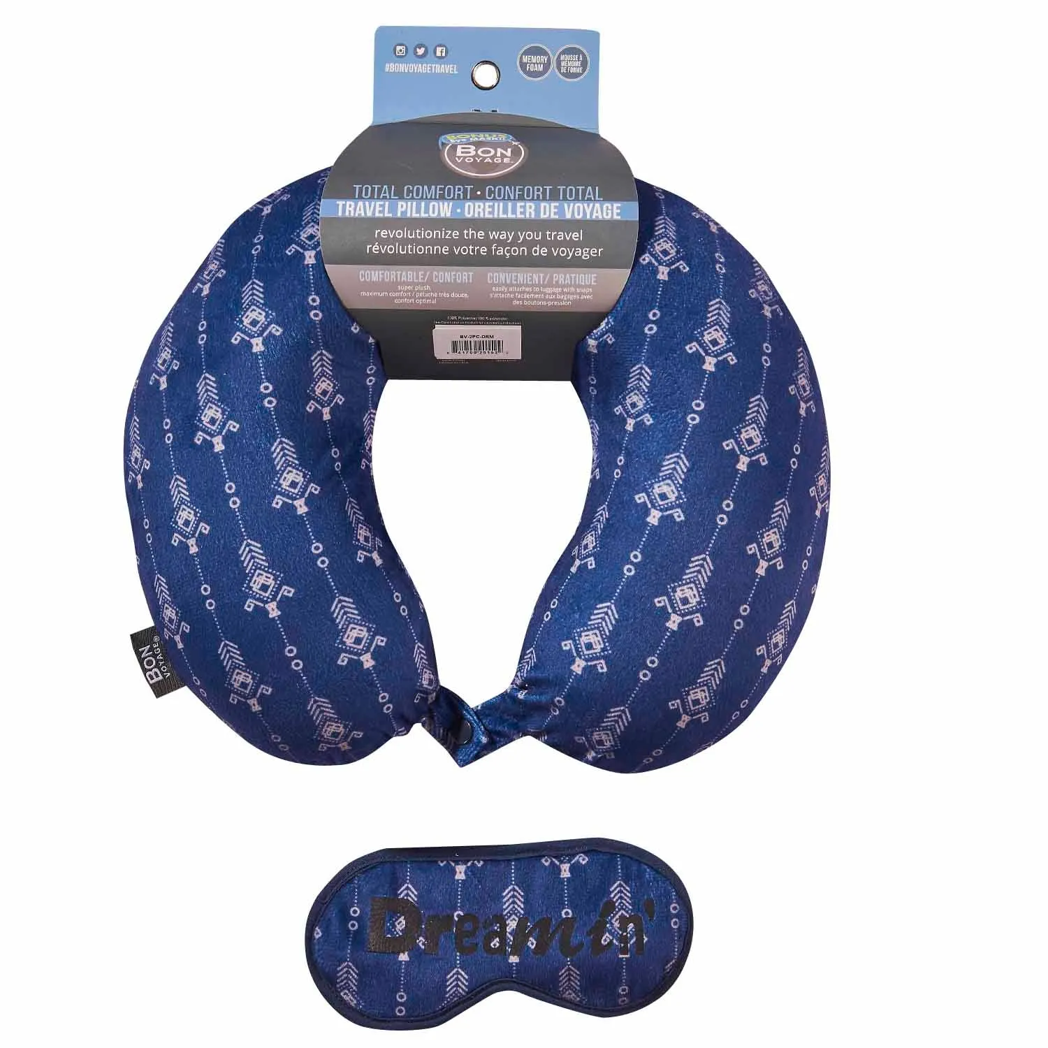 Eye Mask Memory Foam Travel Neck Pillow - Dream In